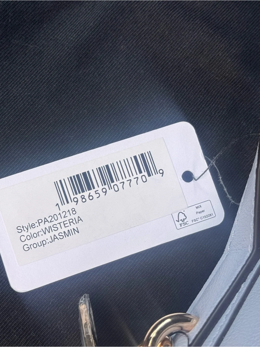 GUESS Lilac Shoulder Bag with Silver Hardware